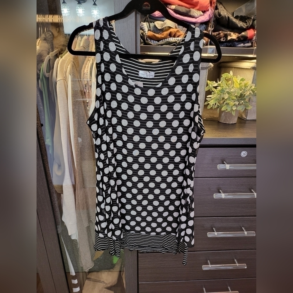 Vine Street Apparel polka dot swing tank NWT